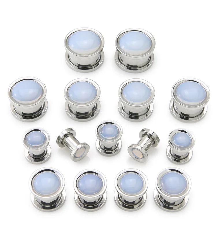 Opalite Stainless Steel Plugs - Mrs Treak
