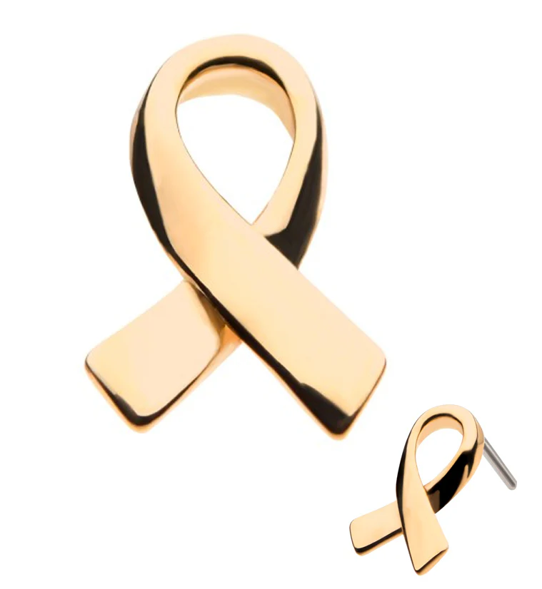 14kt Gold Ribbon Threadless Top - Mrs Treak