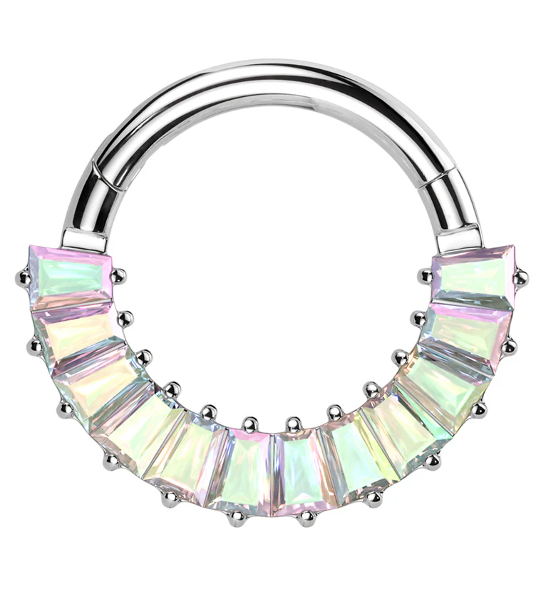 Strand Rainbow Aurora CZ Hinged Segment Ring - Mrs Treak