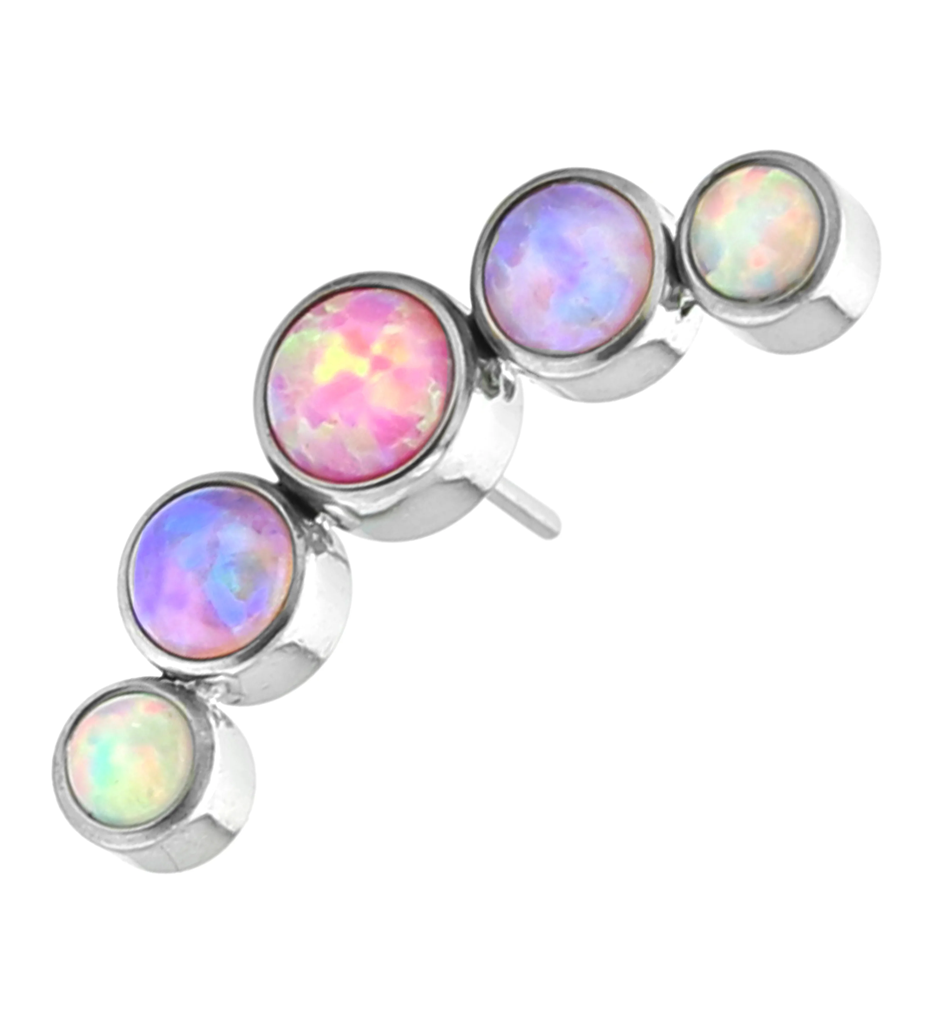 Quinate Pink Ombre Opalite Titanium Threadless Top - Mrs Treak