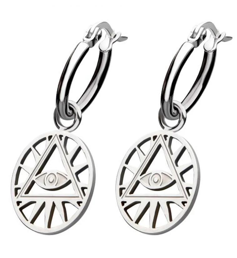 Illuminati Stainless Steel Hoop Earrings - Mrs Treak