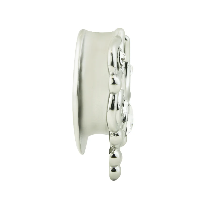 Filigree Clear CZ Stainless Steel Saddles - Mrs Treak