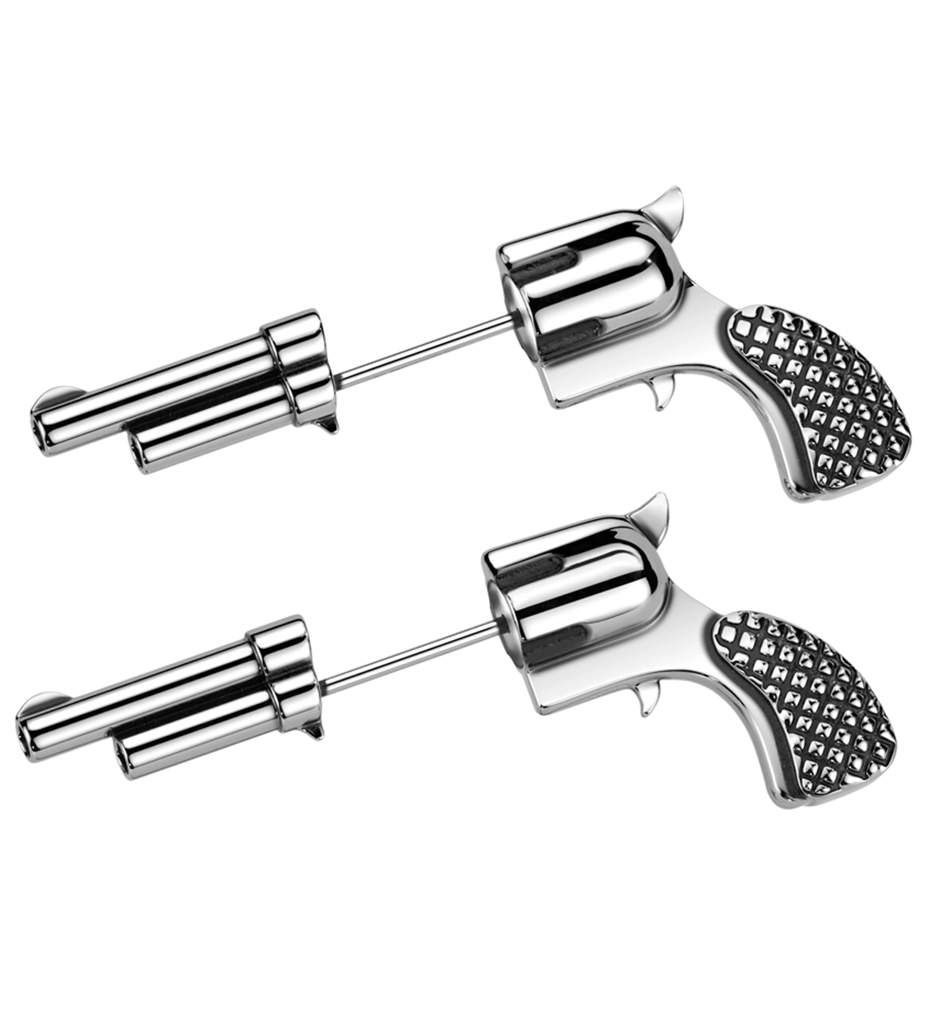 Revolver Stainless Steel Stud Earrings - Mrs Treak