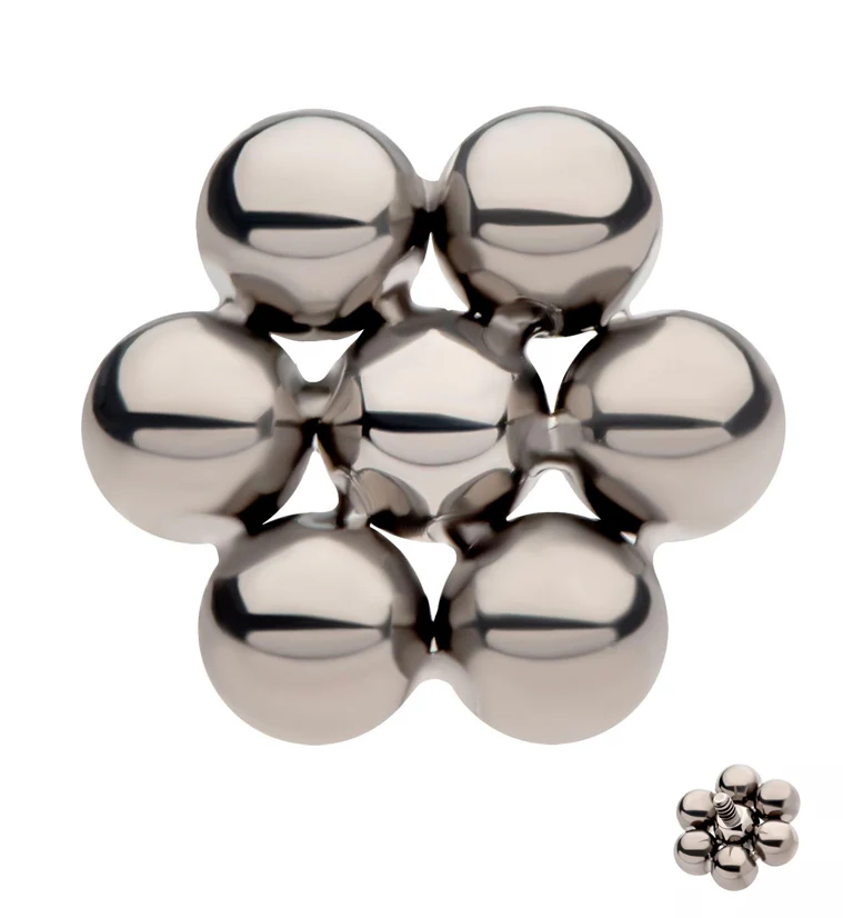 Beaded Hexagon Internally Threaded Titanium Top - Mrs Treak