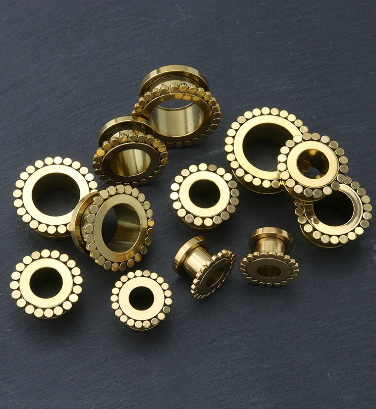 Gold PVD Circlet Stainless Steel Tunnel Plugs - Mrs Treak