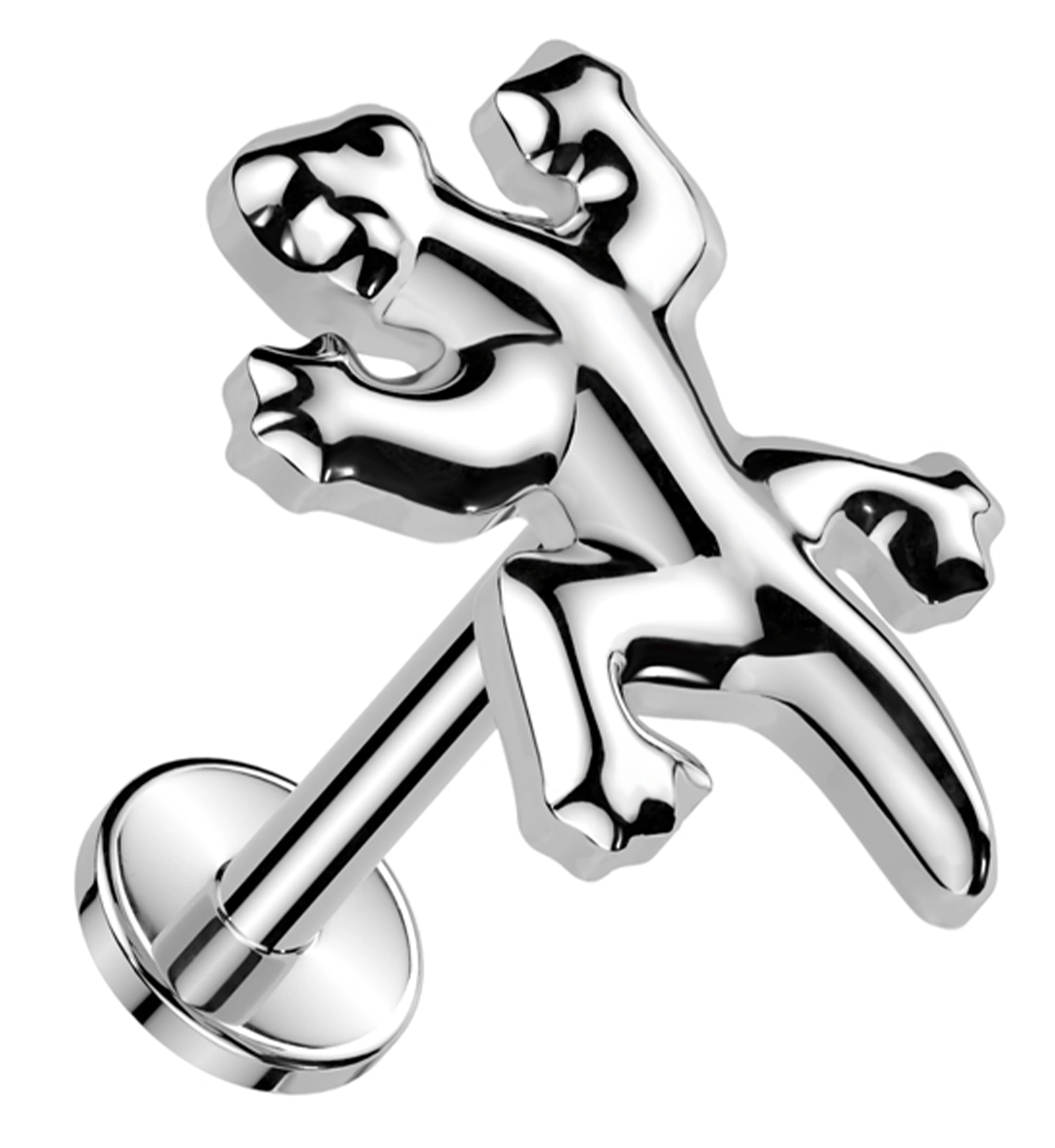 Gecko Internally Threaded Titanium Labret - Mrs Treak
