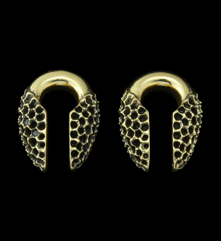 Hive Brass Ear Weights - Mrs Treak