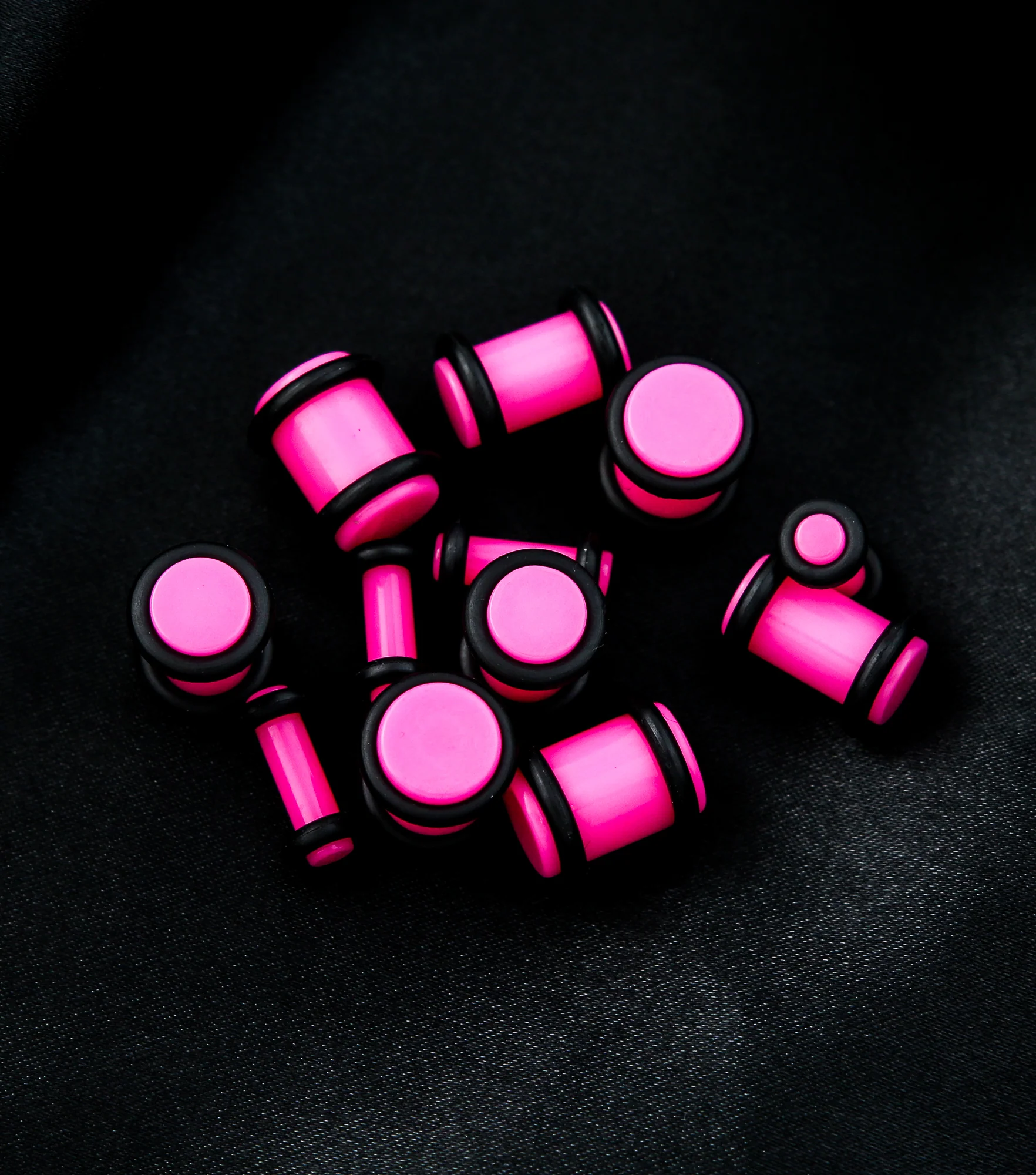Hot Pink No Flare Acrylic Plugs - Mrs Treak