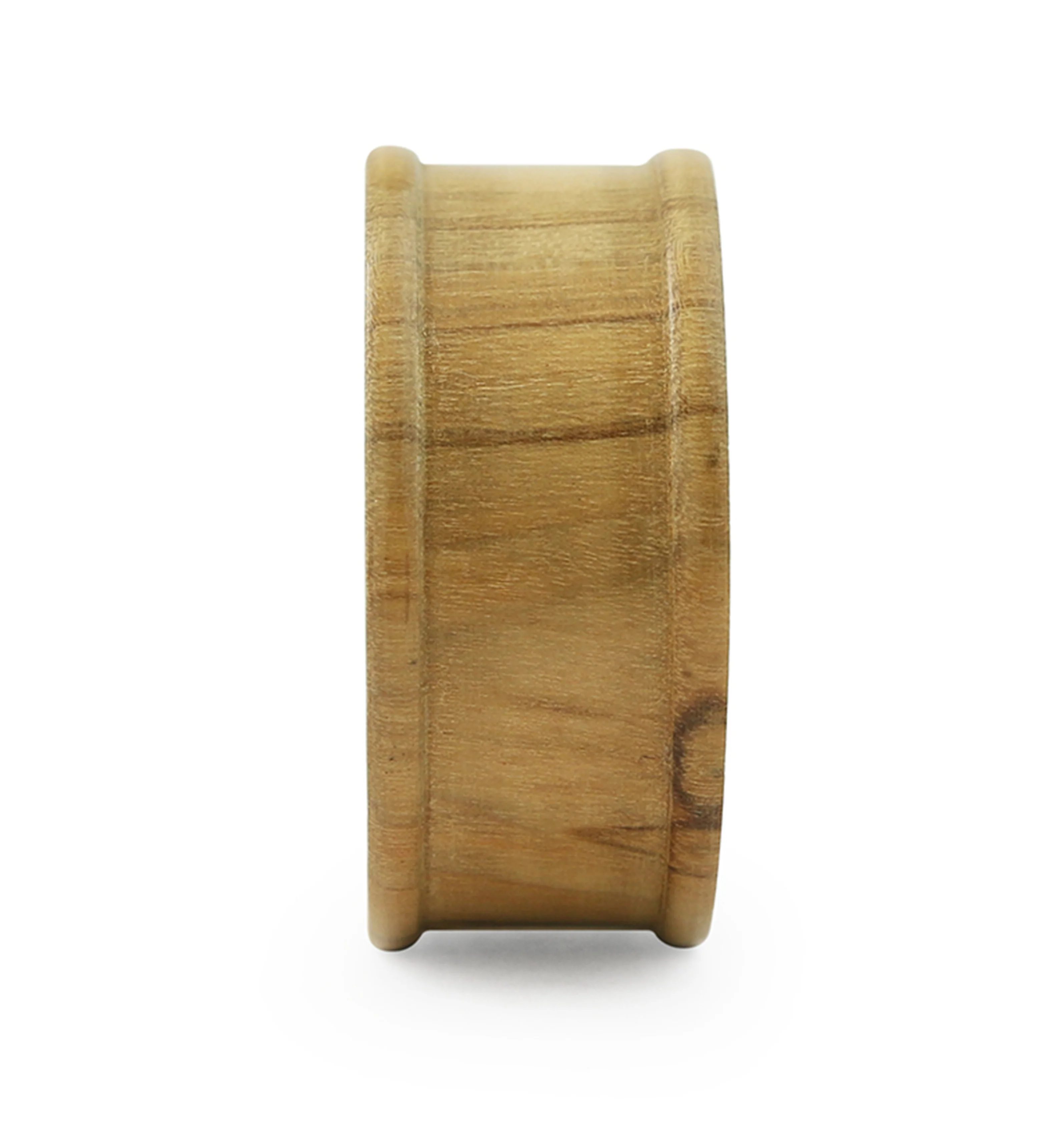 Olive Wood Concave Top Hat Plugs - Mrs Treak