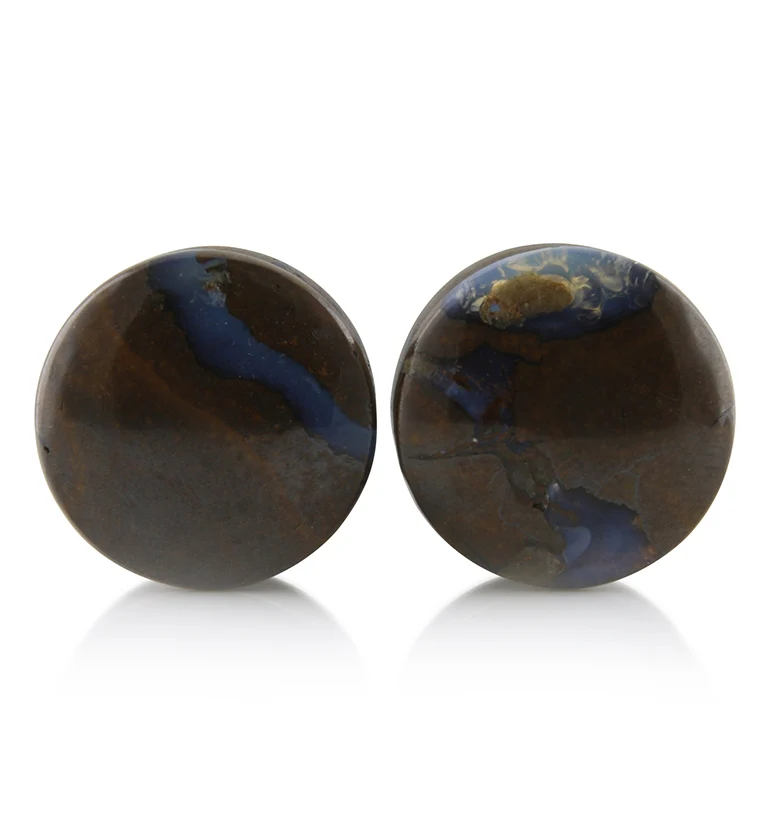 Boulder Opal Plugs 3-4