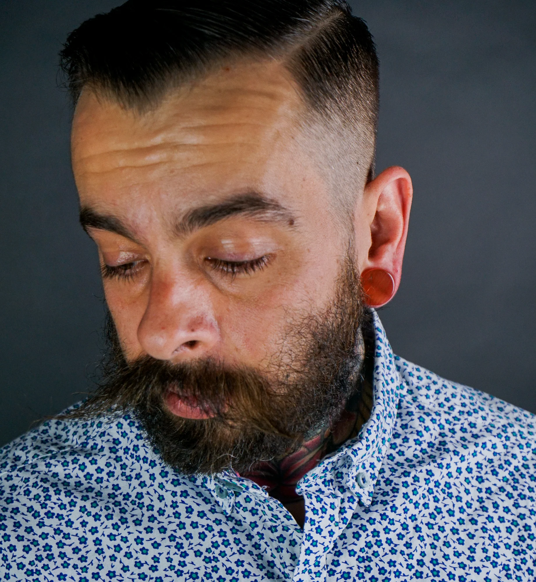 Orange Cat's Eye Glass Plugs - Mrs Treak