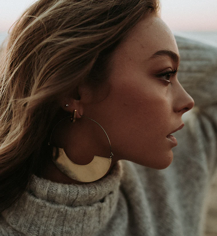 Gold Arc Titanium Hangers - Earrings - Mrs Treak