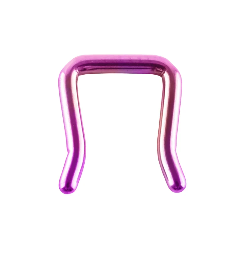 Light Purple ASTM F136 Titanium Staple Septum Ring - Mrs Treak