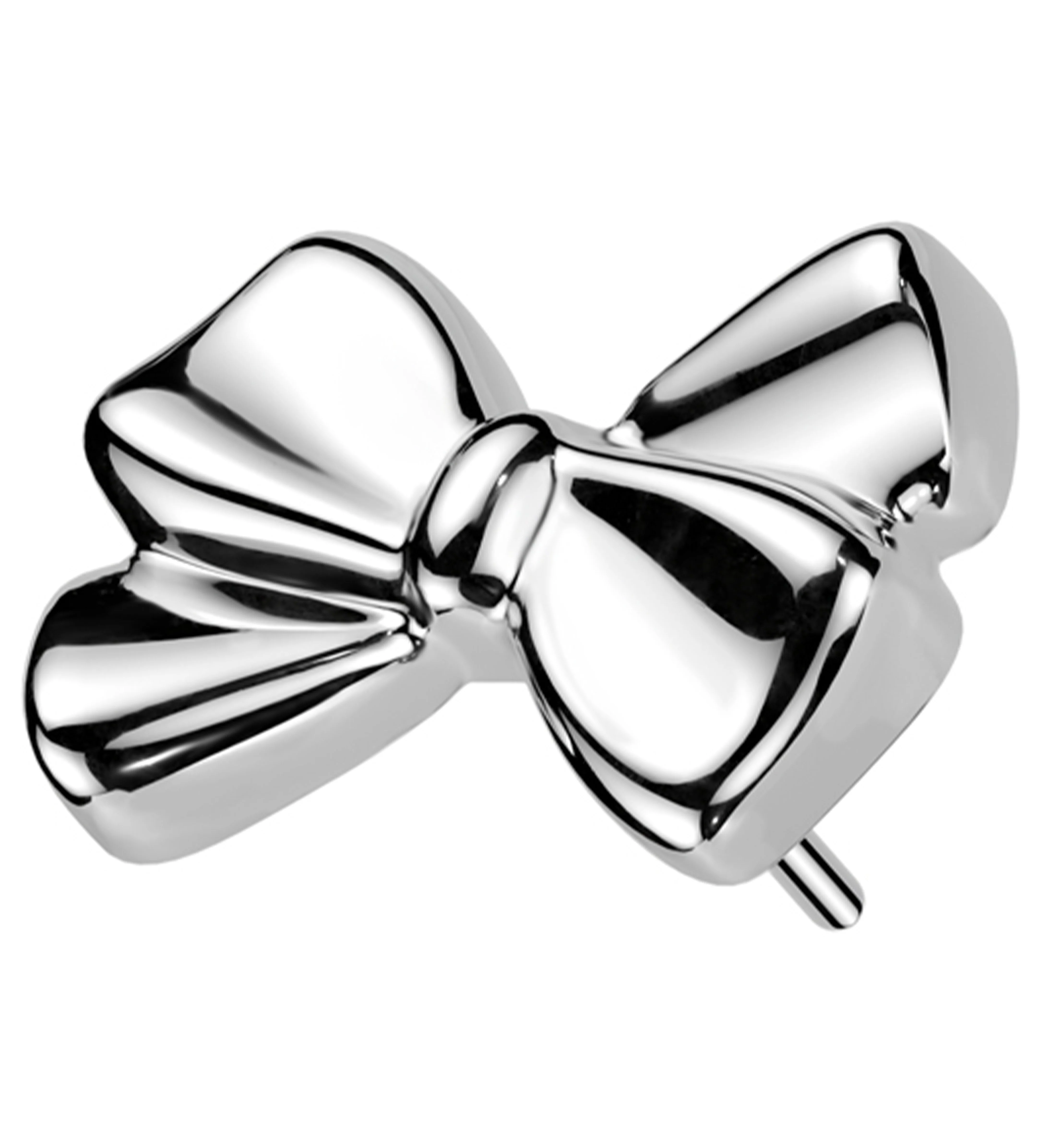 Ribbon Bow Threadless Titanium Top - Mrs Treak