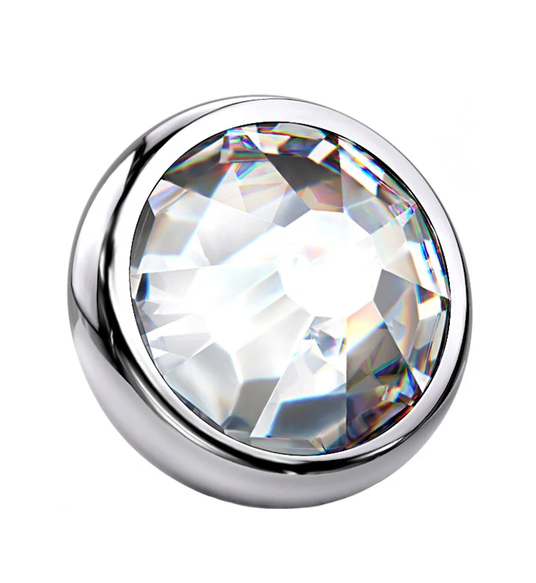 Clear CZ Titanium Bezel End - Mrs Treak