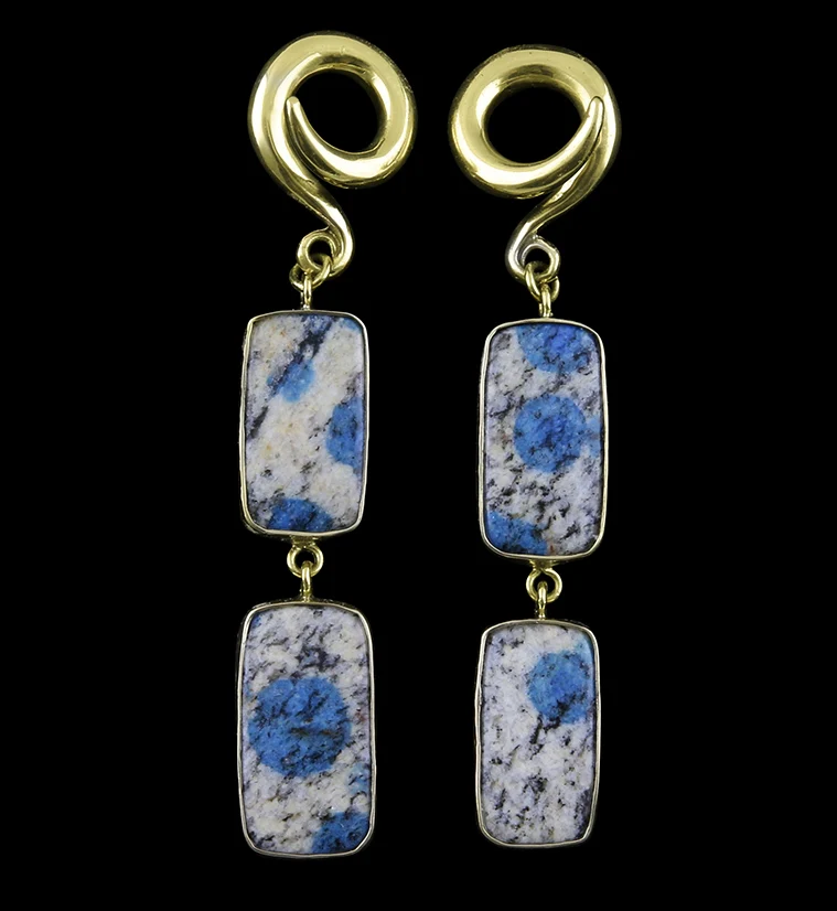 Double K2 Jasper Stone Ear Weights - Mrs Treak