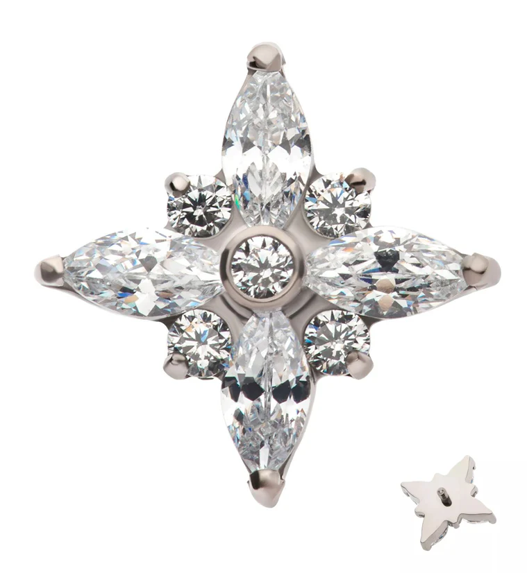 North Star CZ Internally Threaded Titanium Top - Mrs Treak
