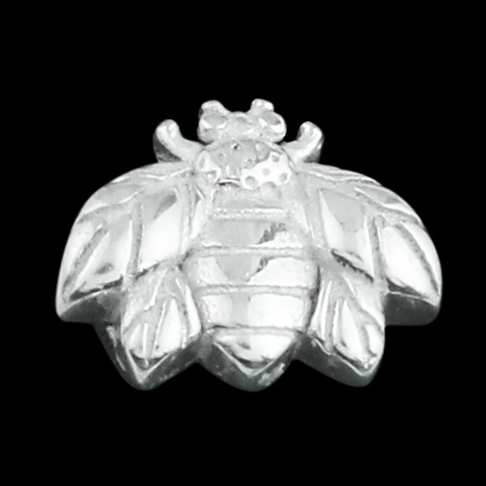 18kt White Gold Bumble Bee Threadless Top - Mrs Treak