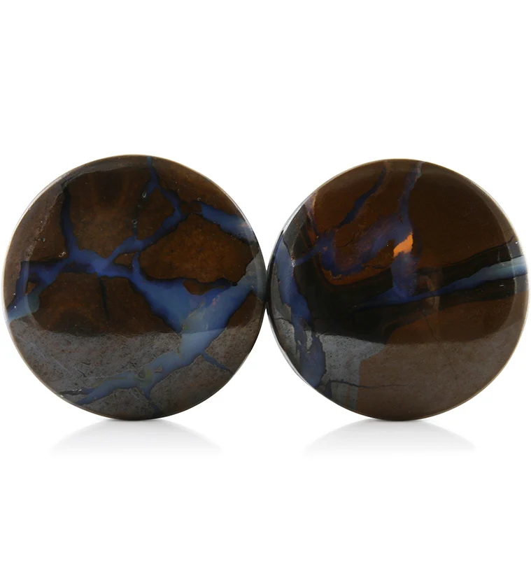 Boulder Opal Plugs 1 Inch (25mm) Version 2 - Mrs Treak