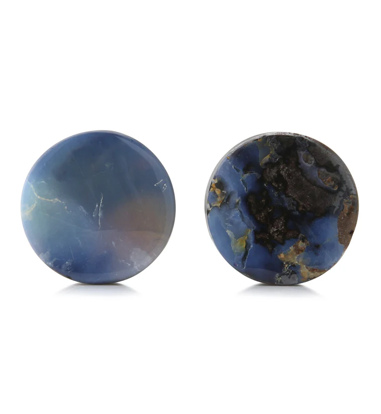 Boulder Opal Stone Plugs 11/16