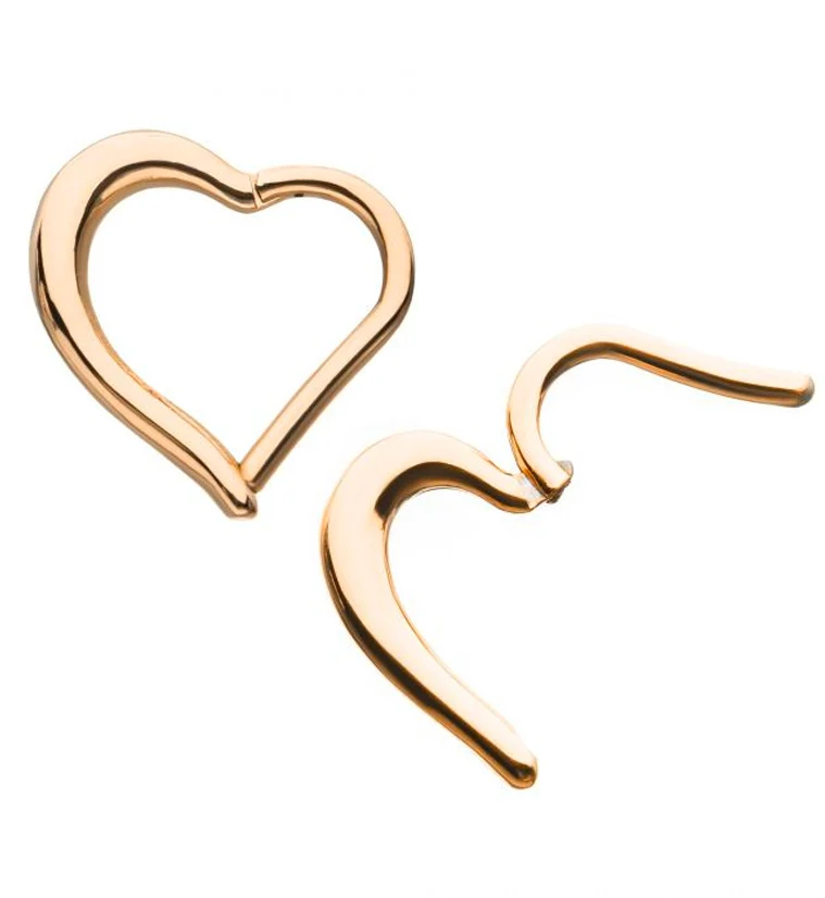 Rose Gold PVD Hearty Hinged Segment Ring - Mrs Treak