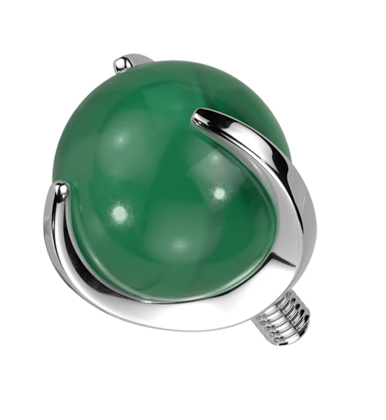 Claw Aventurine Stone Titanium Internally Threaded Top - Mrs Treak