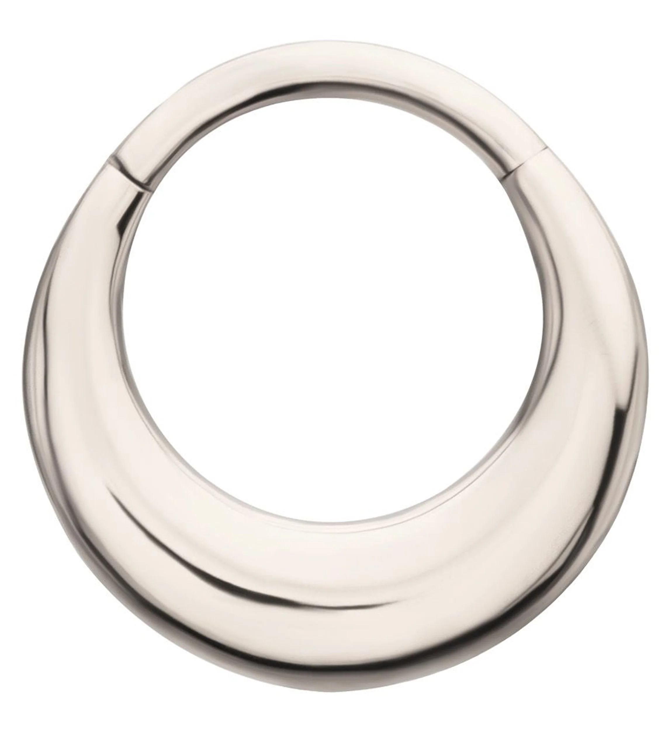 Broad Dome Titanium Hinged Segment Ring - Mrs Treak