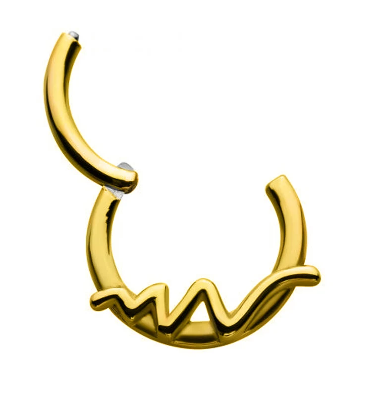 Gold PVD Love Hinged Segment Ring - Mrs Treak