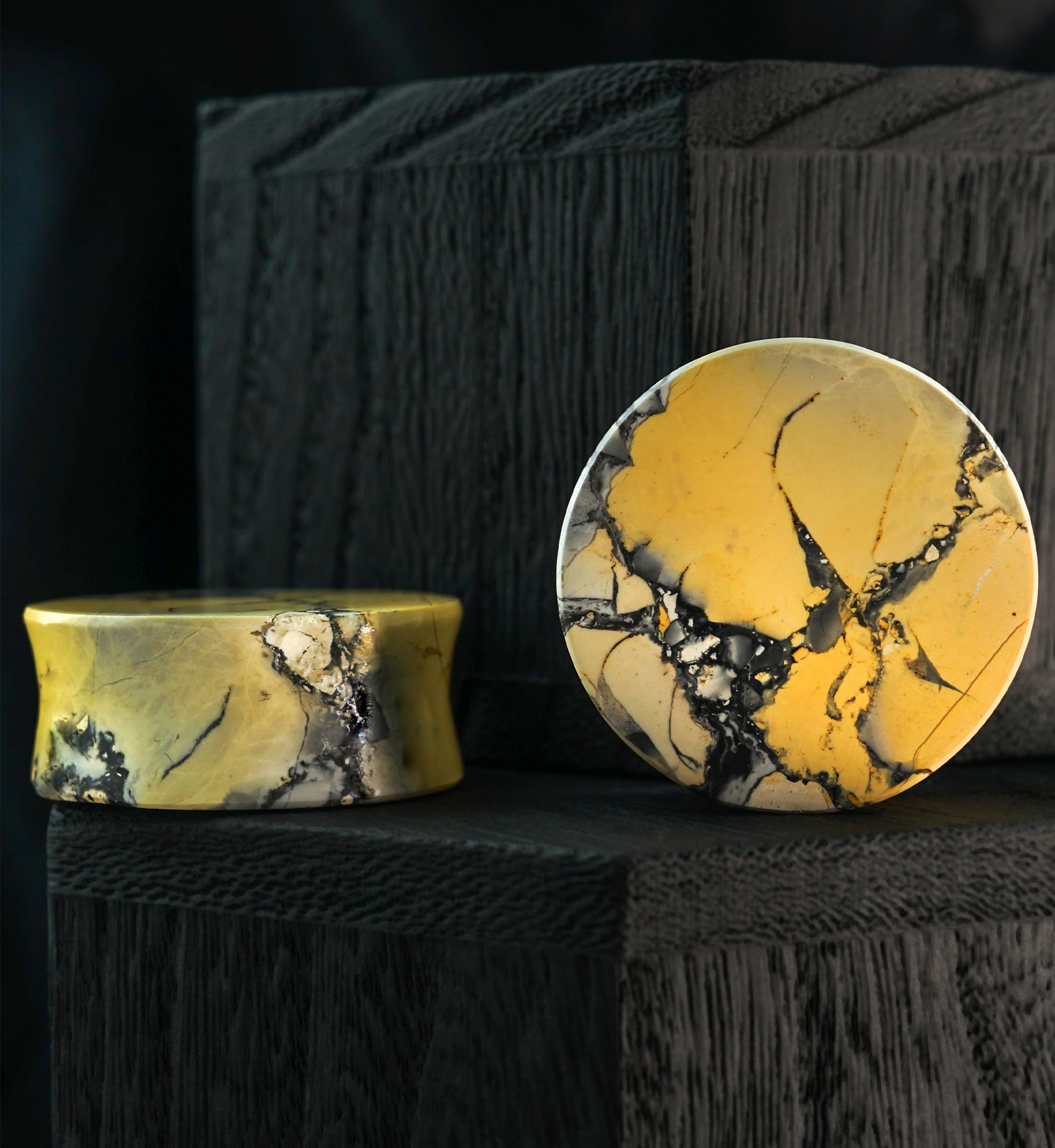 Maligano Jasper Stone Plugs 1 & 1/4