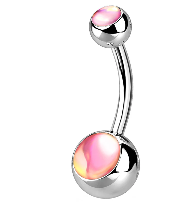 Pink Aura Belly Button Ring - Mrs Treak