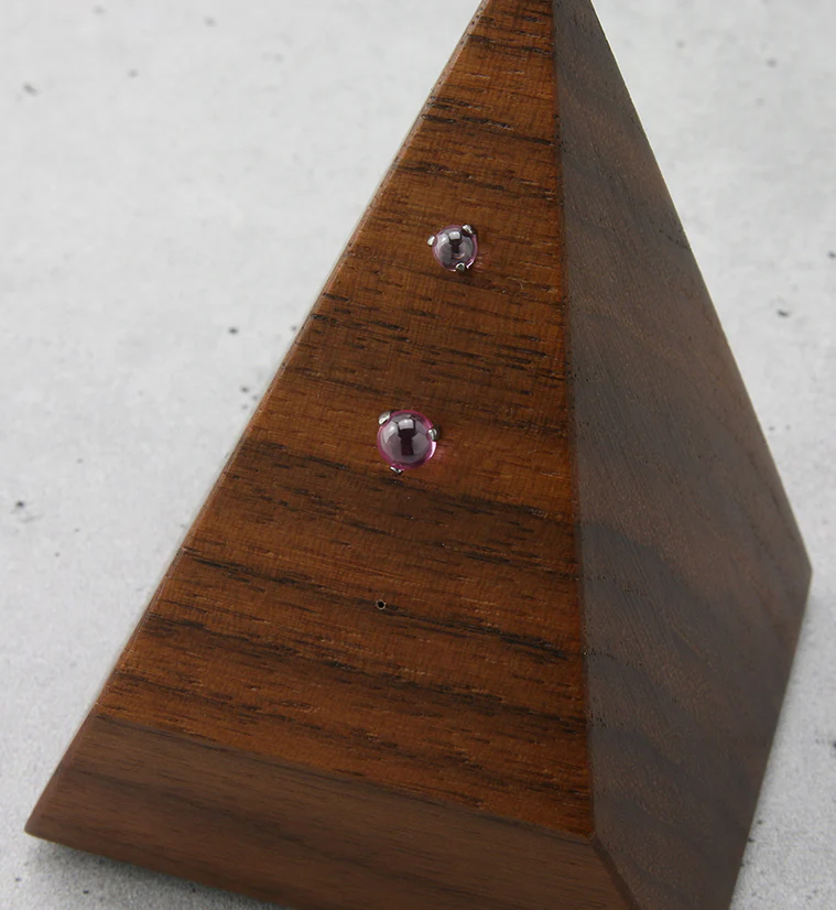 Pink Glass Claw Titanium Threadless Top - Mrs Treak