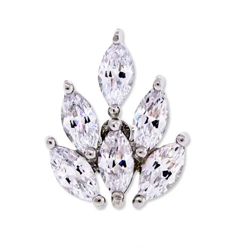 Marquise CZ Cartilage Barbell - Mrs Treak