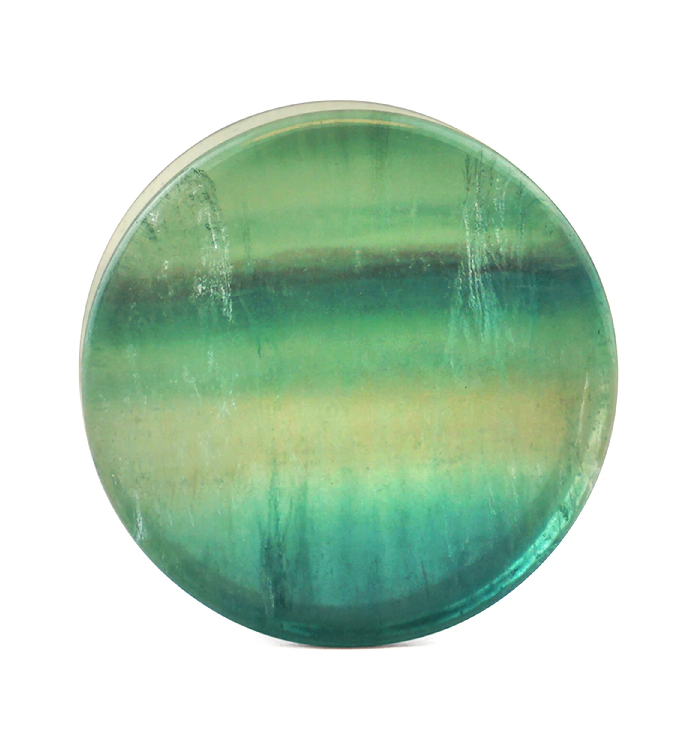 Grade A Rainbow Fluorite Stone Plugs - Mrs Treak