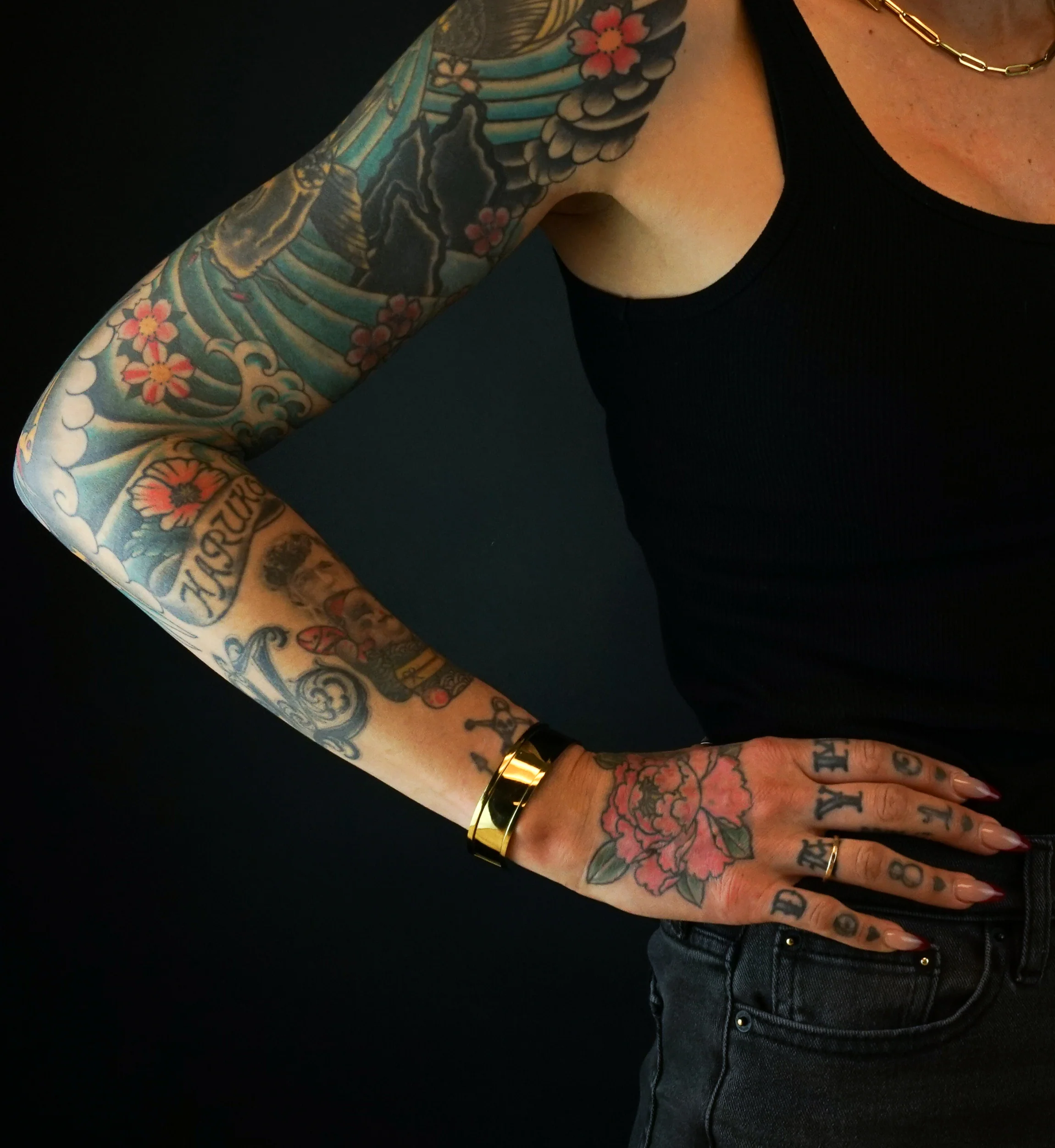 Emboss Brass Bangle - Mrs Treak