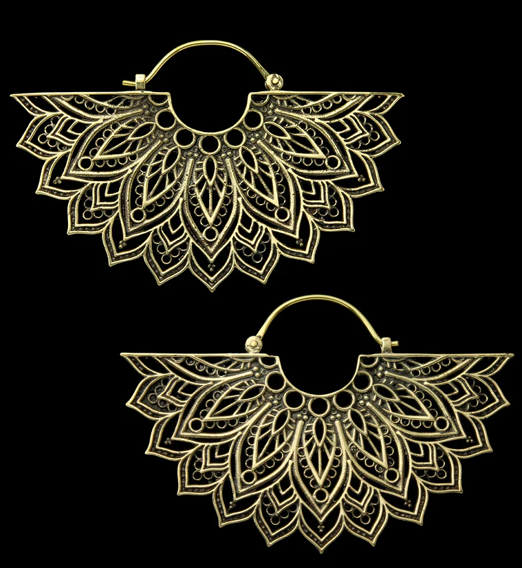 Half Manda Brass Ear Weights - Mrs Treak