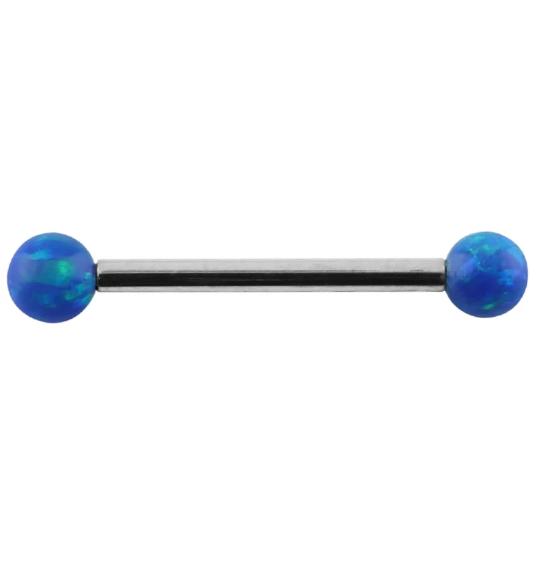 Blue Opalite Titanium Barbell - Mrs Treak