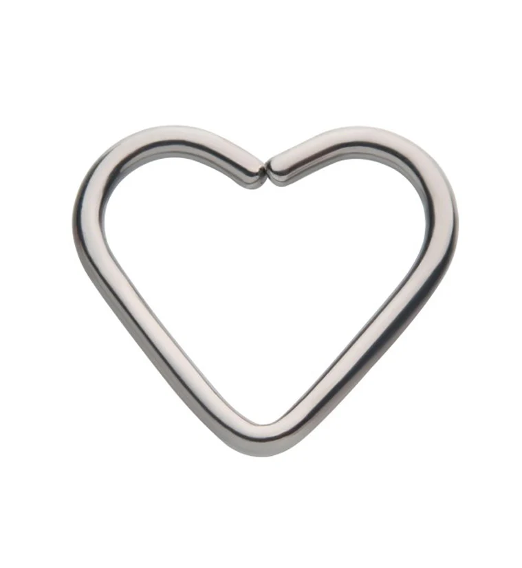 Niobium Heart Seamless Hoop Ring - Mrs Treak