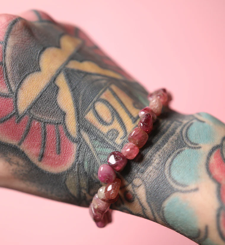 Tourmaline Chips Stone Bracelet - Mrs Treak