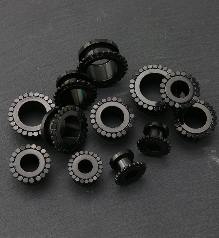 Black PVD Circlet Stainless Steel Tunnel Plugs - Mrs Treak