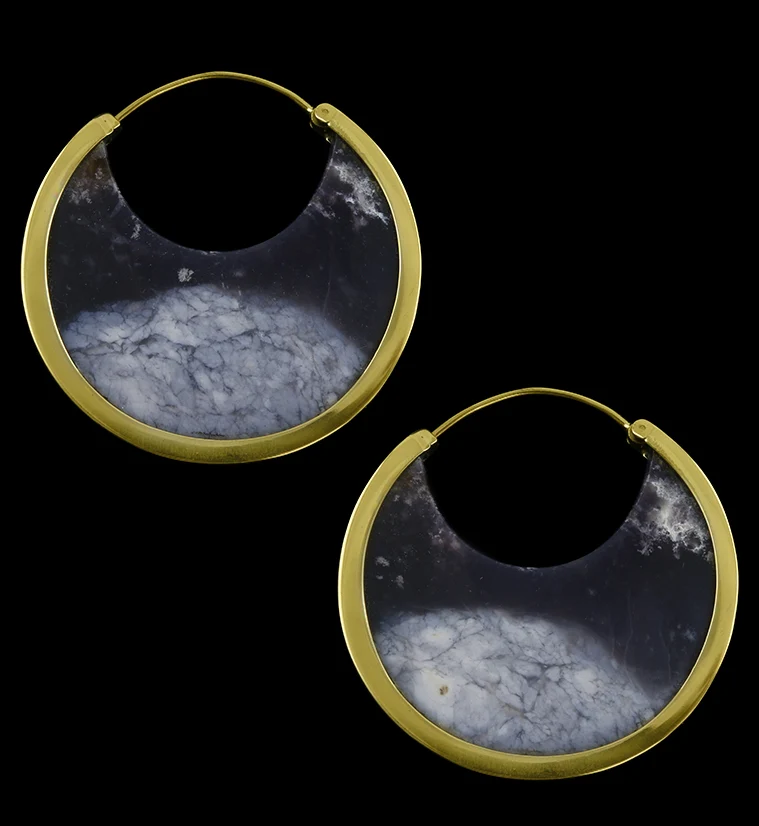 Falcate Purple Chalcedony Stone Ear Weights - Mrs Treak