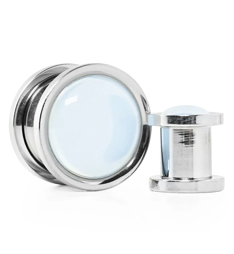 Opalite Stainless Steel Plugs - Mrs Treak