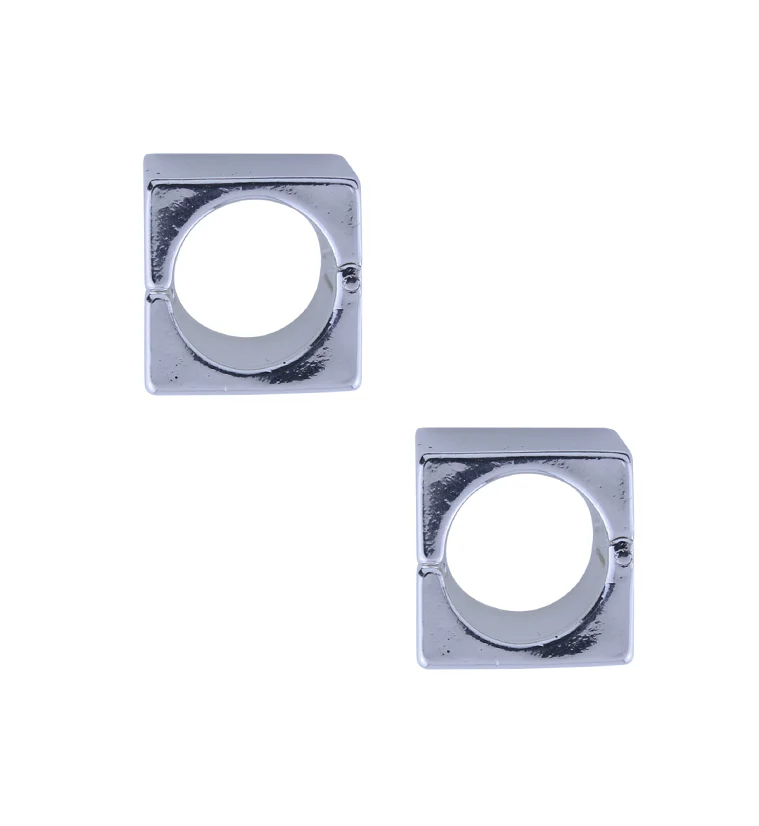 Cube Stainless Steel Hinged Ear Weights - Mrs Treak