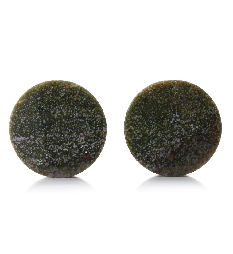 Ocean Jasper Stone Plugs 1 & 1/8