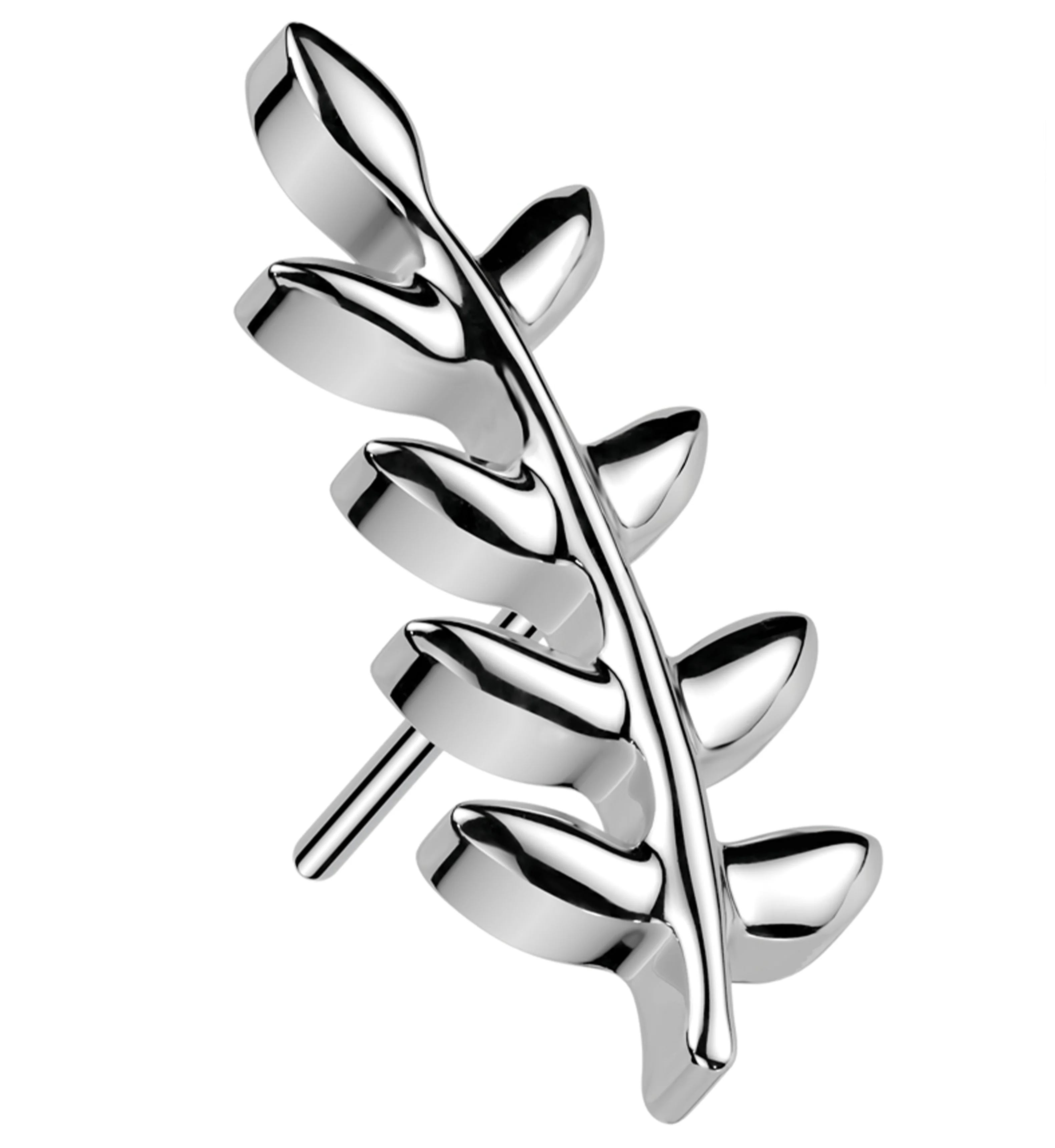 Olive Leaf Titanium Threadless Top - Mrs Treak