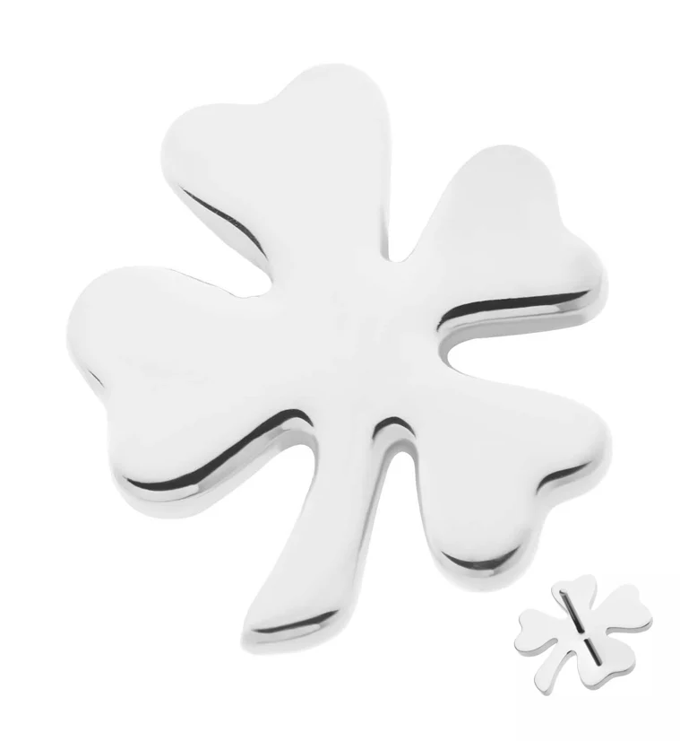 Lucky Clover Titanium Threadless Top - Mrs Treak