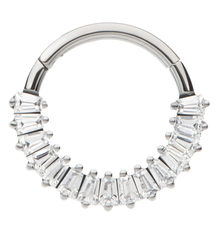 Strand Clear CZ Hinged Segment Ring - Mrs Treak