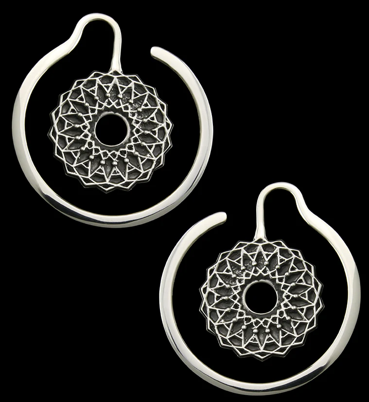 Gyral White Brass Ear Weights - Mrs Treak