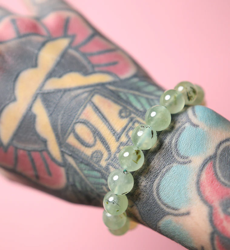 Prehnite Stone Bracelet - Mrs Treak