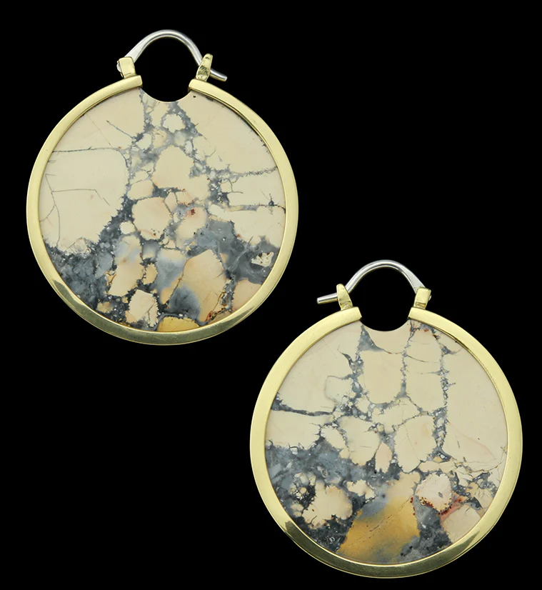 Maligano Jasper Stone Disc Ear Weights - Mrs Treak