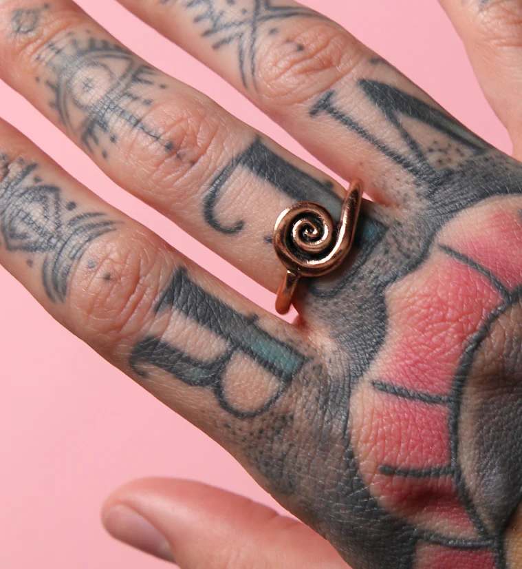 Solo Spiral Copper Ring - Mrs Treak